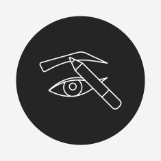 Painted eyebrows line icon N5