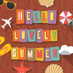 Hello lovely summer travelling background