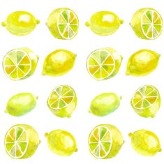 Seamless lemon pattern