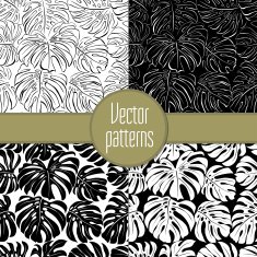 Seamless background leaves Vector illustration