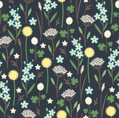 Meadow flowers seamless pattern N3