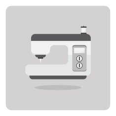 Vector of flat icon electric sewing machine