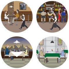 Various restaurants People