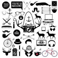 Hipster style infographics elements and icons N9