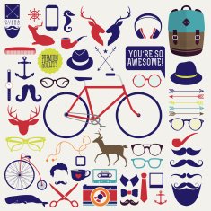 Hipster style infographics elements and icons N10