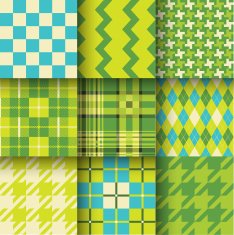 Set of seamless backgrounds with pattern striped chess checkered N2