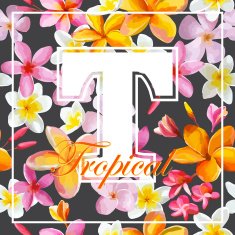 Tropical Flowers Graphic Design - for t-shirt fashion prints N4