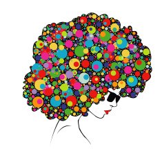 colorful hair - Illustration