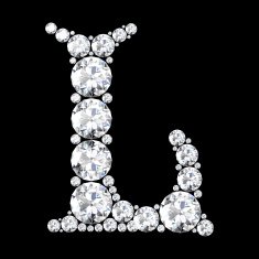 diamond letters with gemstones N41