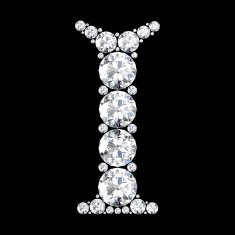 diamond letters with gemstones N42