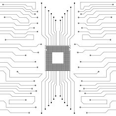 Circuit Board CPU Vector illustration Eps 10