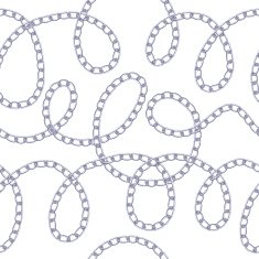 Silver chains on white background N4