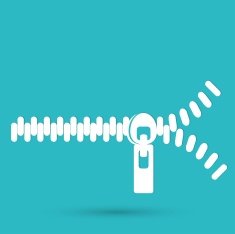 zippers icons over blue background vector illustration N2