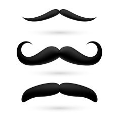 set of three moustache N8