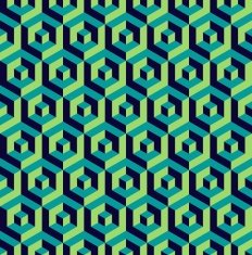 Isometric 3d hexagon seamless pattern background