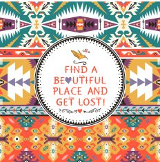 Ethnic vector pattern in mexican style N5