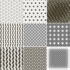 Set of 9 abstract vintage geometric wallpaper N45