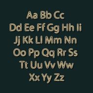 Retro Lightbulb Alphabet Glamorous showtime theatre alphabet Vector illustration N12