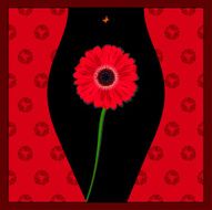 Flower on body girl