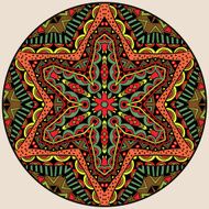 Ethnic Bright Round Ornament