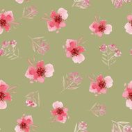 Watercolor flower pattern N84
