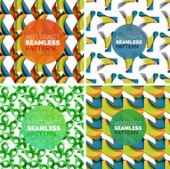 Vector set of colorful seamless geometric patterns Modern stylish abstract N10