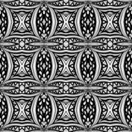 Vector Seamless Vintage Black and White Lace Pattern N72