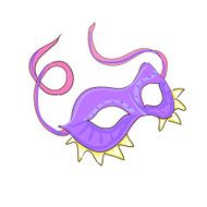 Colored doodle carnival mask