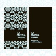 Business Card with geometric floral pattern N35