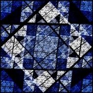 Abstract Symmetrical fractal square colorful Pattern N15