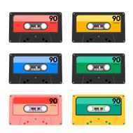 Retro audio cassettes set
