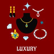 Luxury concept displaying expensive jewelry