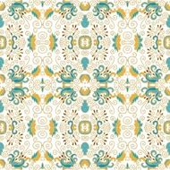 Seamless floral vector pattern in turkish style