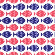 Seamless nautical pattern with fish N2