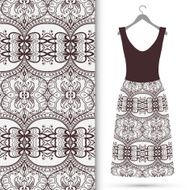 Fashion seamless geometric pattern women&#039;s lace dress on a hanger