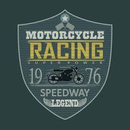 Motorcycle Racing emblem t-shirt