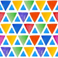 Seamless watercolor geometric pattern