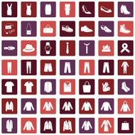 Vector Set of 49 Clothes Icons N6