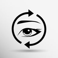 Eyelashes eyebrows vector eyelash eye icon makeup isolated N5