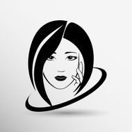 Woman face fashion girl beauty illustration vector N34