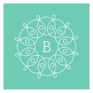 symmetric monogram B
