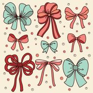 Set with bows