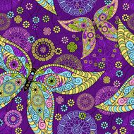 Seamless spring violet pattern