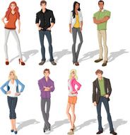 cartoon young people N8