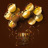 birthday card with balloons and ribbons N2