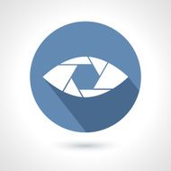 Shutter eye conceptual flat abstract vector icon N6