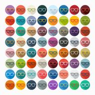 Flat design glasses N2