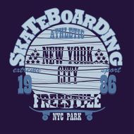 Skateboarding New York t-shirt graphic design