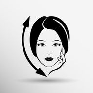 Woman face fashion girl beauty illustration vector N35