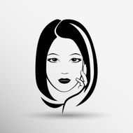 Woman face fashion girl beauty illustration vector N36